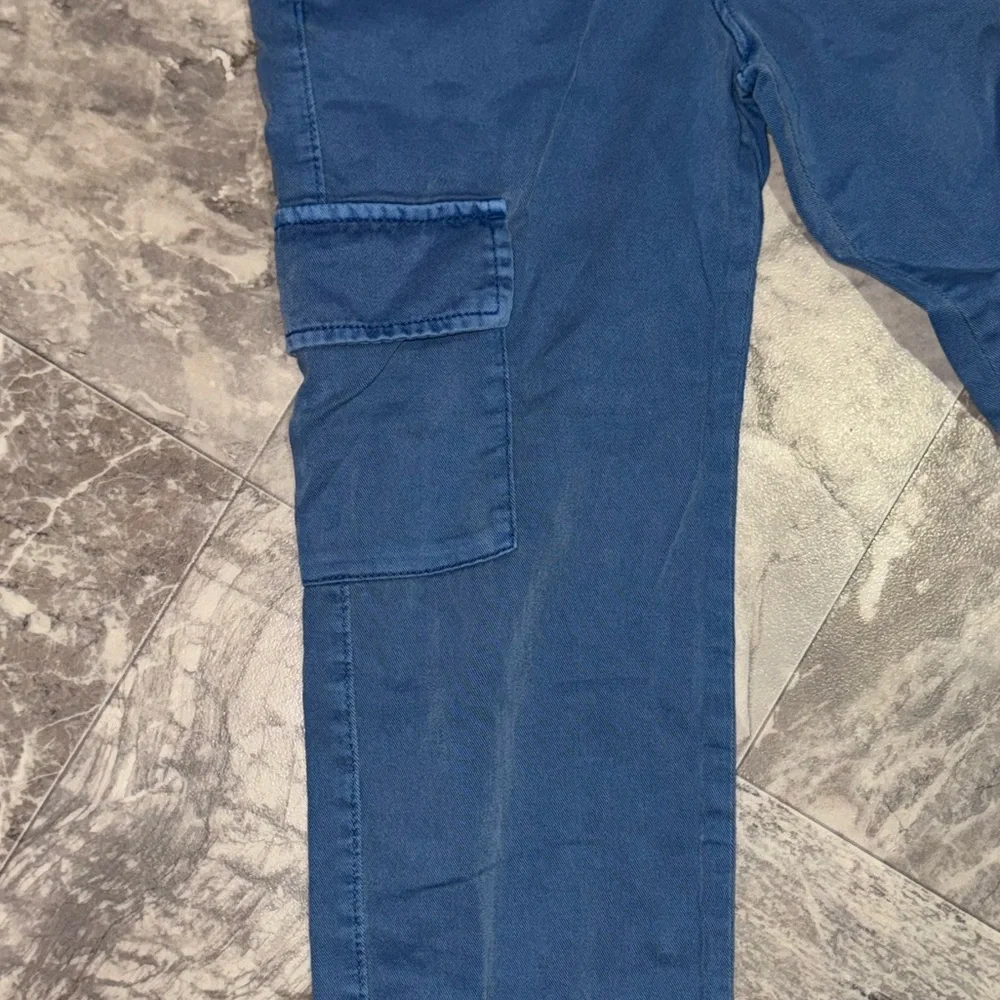 Old Navy Girls Blue Cargo Jogger Pants Pull-On Size 8 M